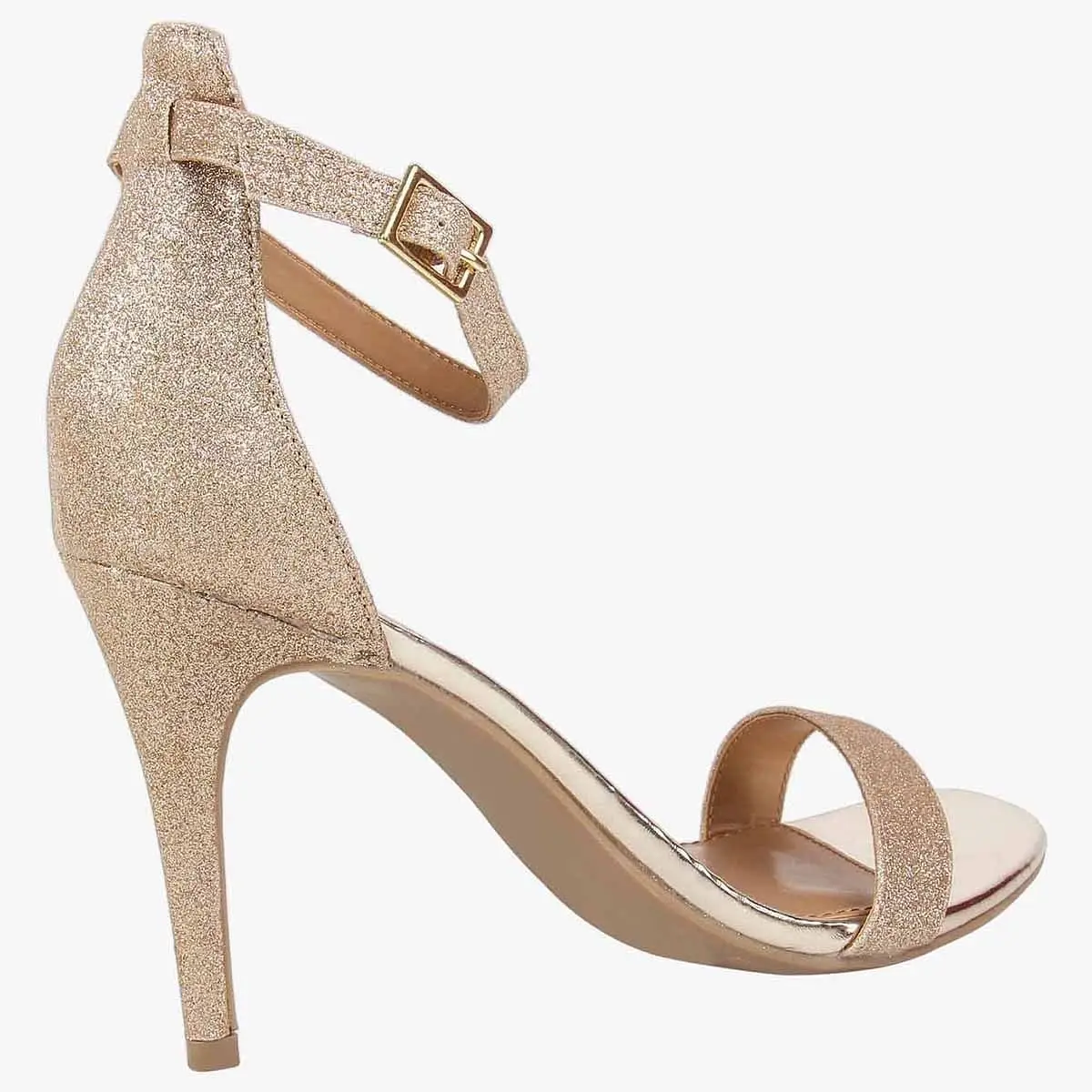 Amandaa Gold Heel Sandals