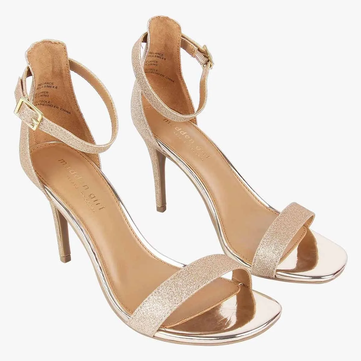 Amandaa Gold Heel Sandals