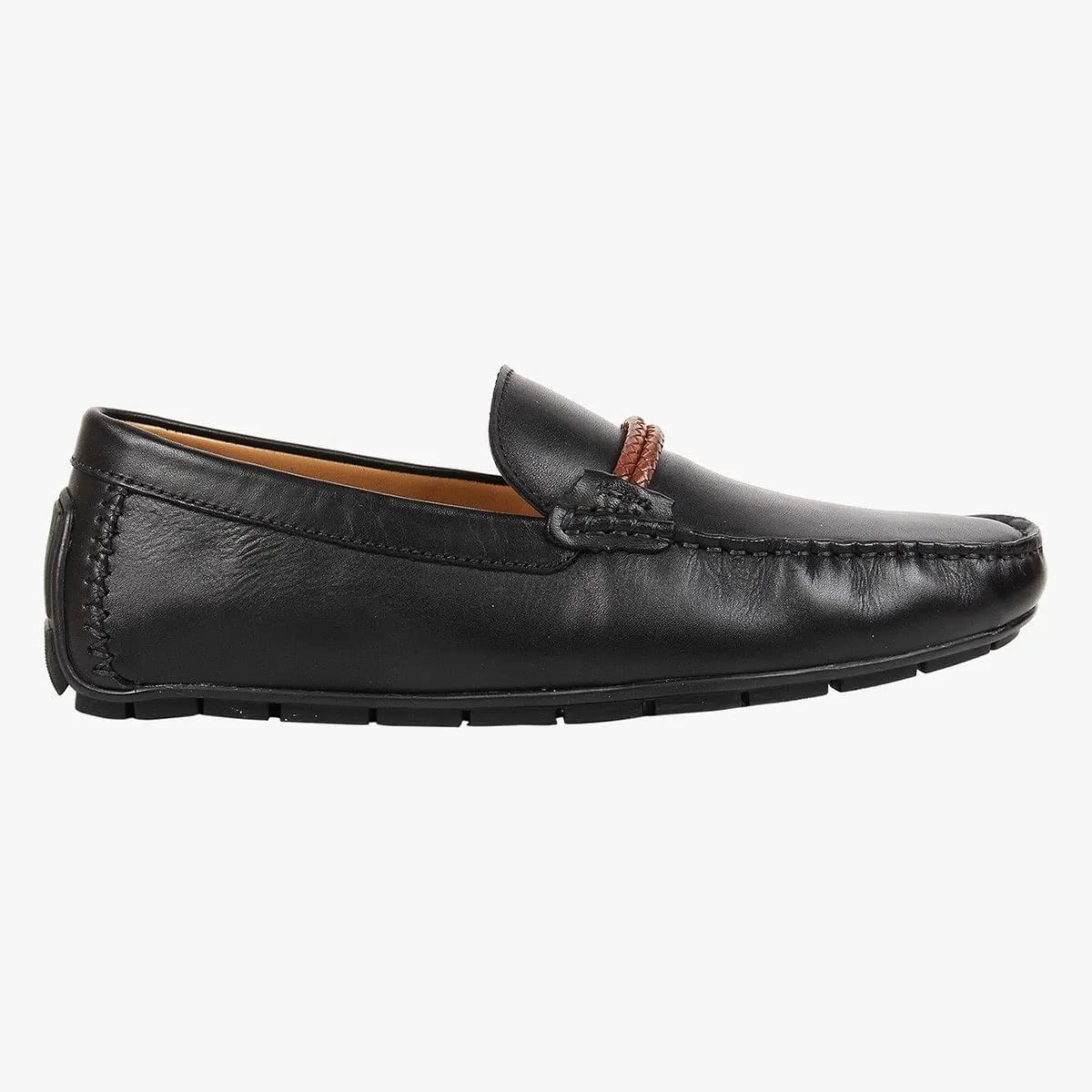 Breezes-L Black Driver Loafers