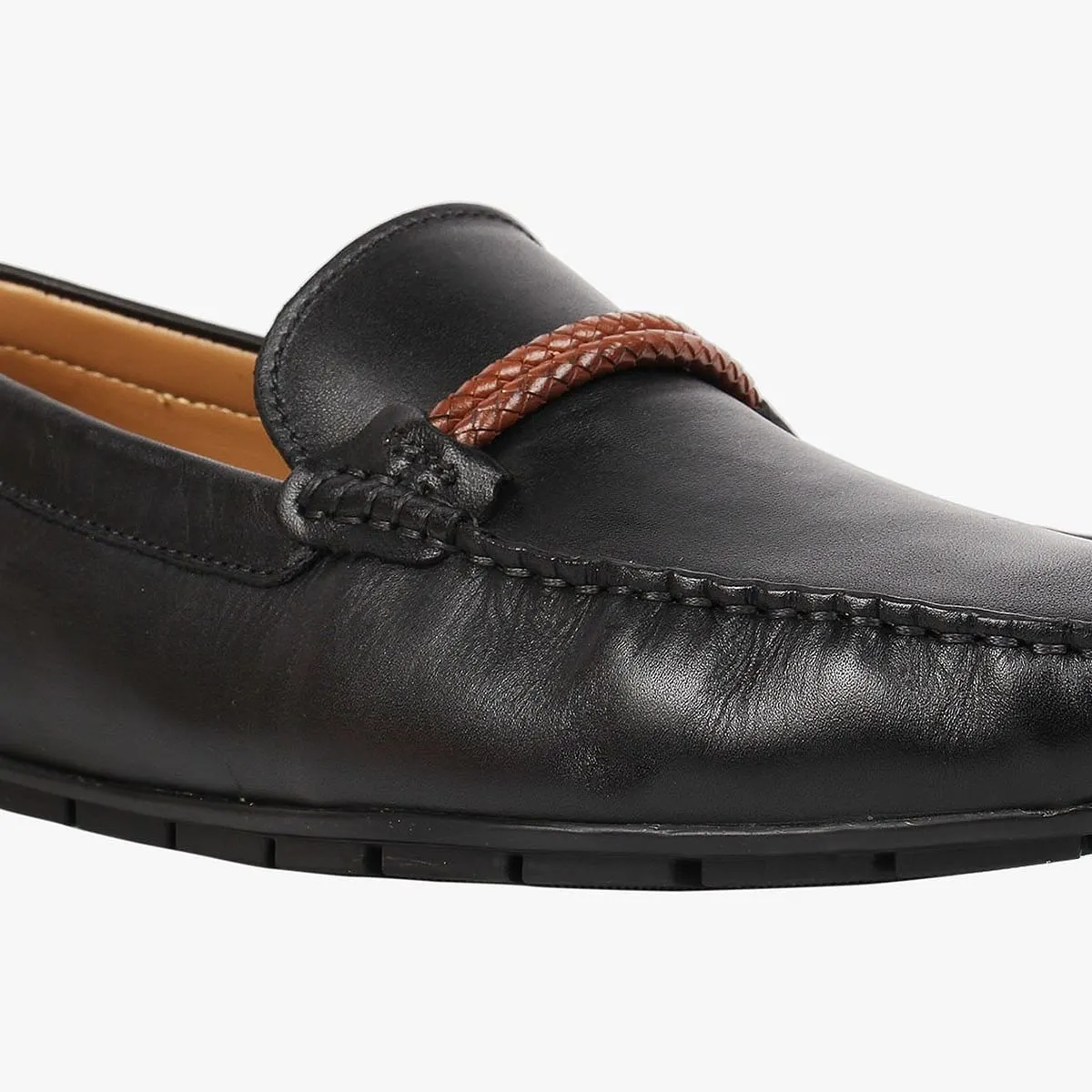 Breezes-L Black Driver Loafers