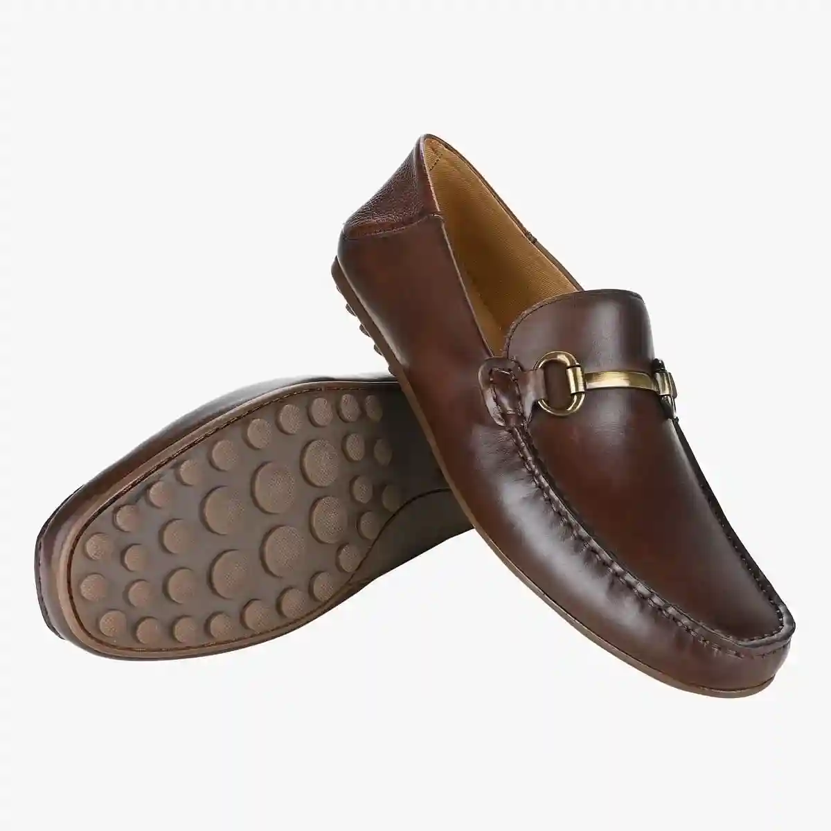 Collapsable Brown Driver Loafers