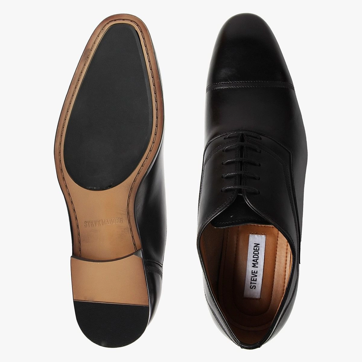 Compass Black Tie-Ups & Dress Loafers