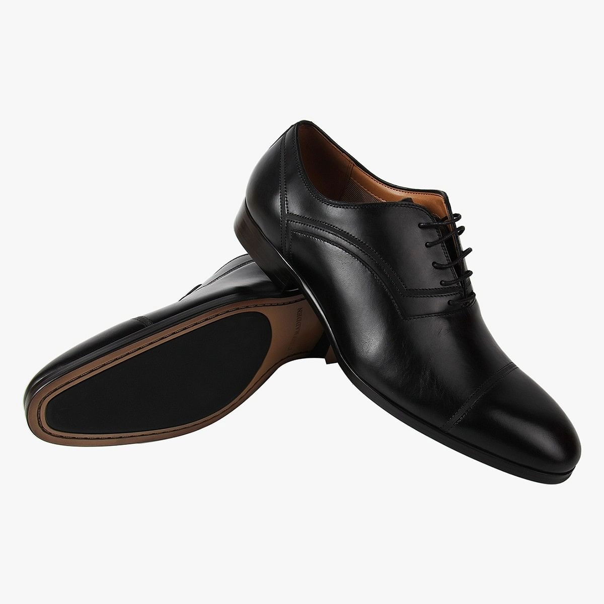Compass Black Tie-Ups & Dress Loafers