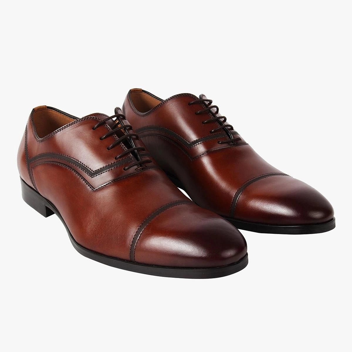 Compass Brown Tie-Ups & Dress Loafers