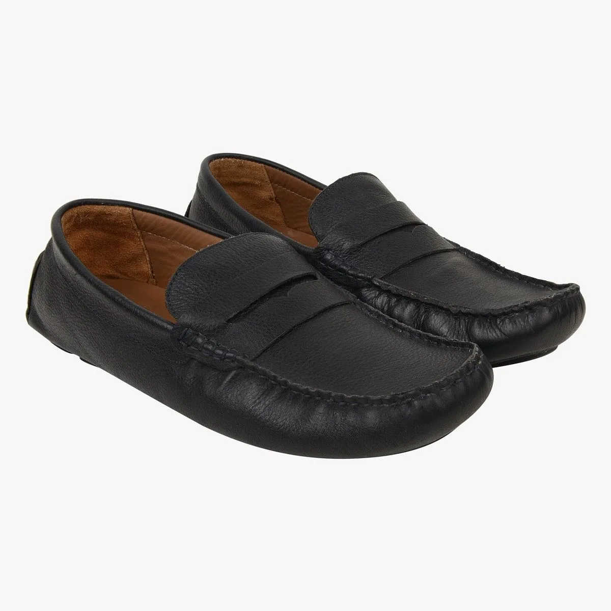 Droom Black Driver Loafers