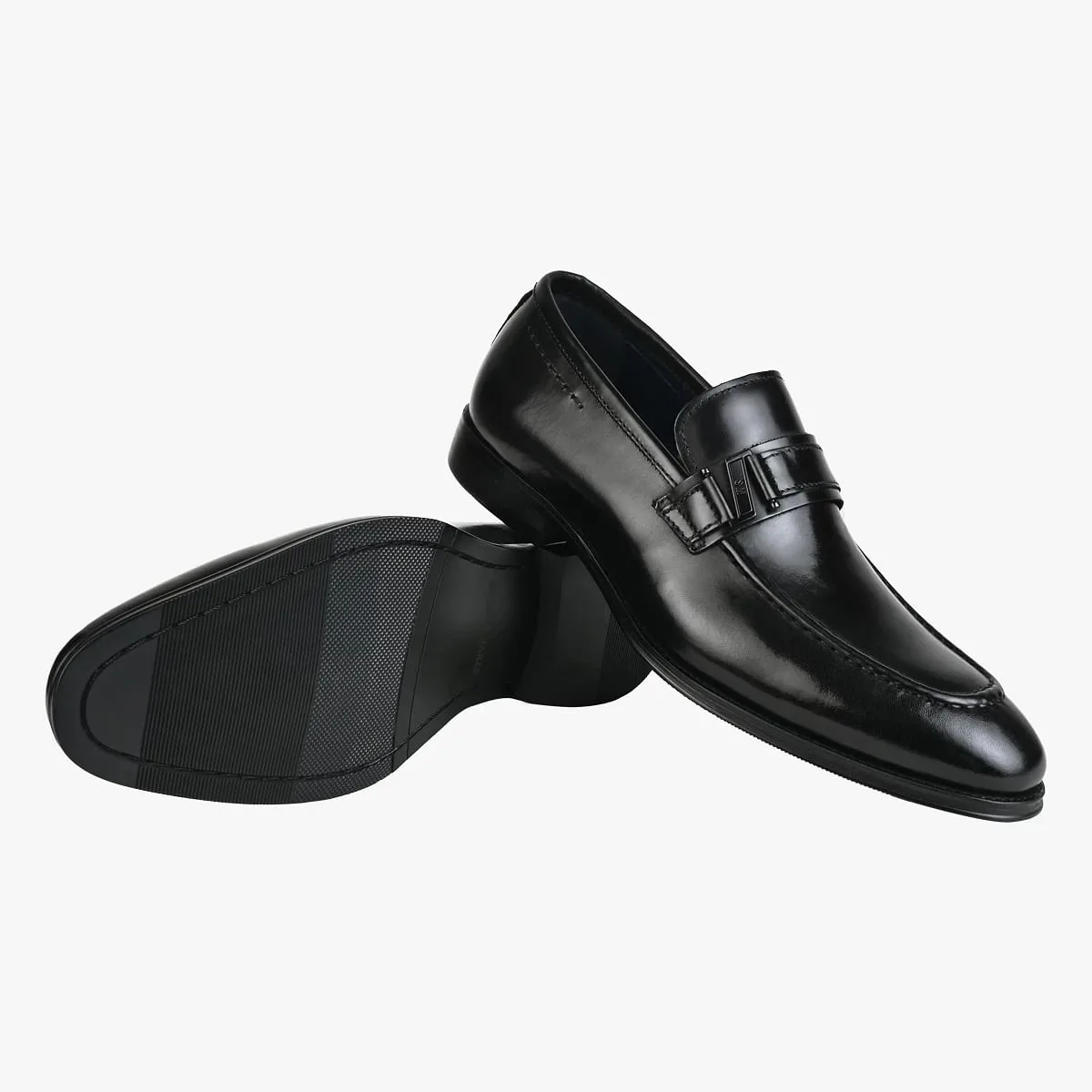 Dulos Black Tie-Ups & Dress Loafers