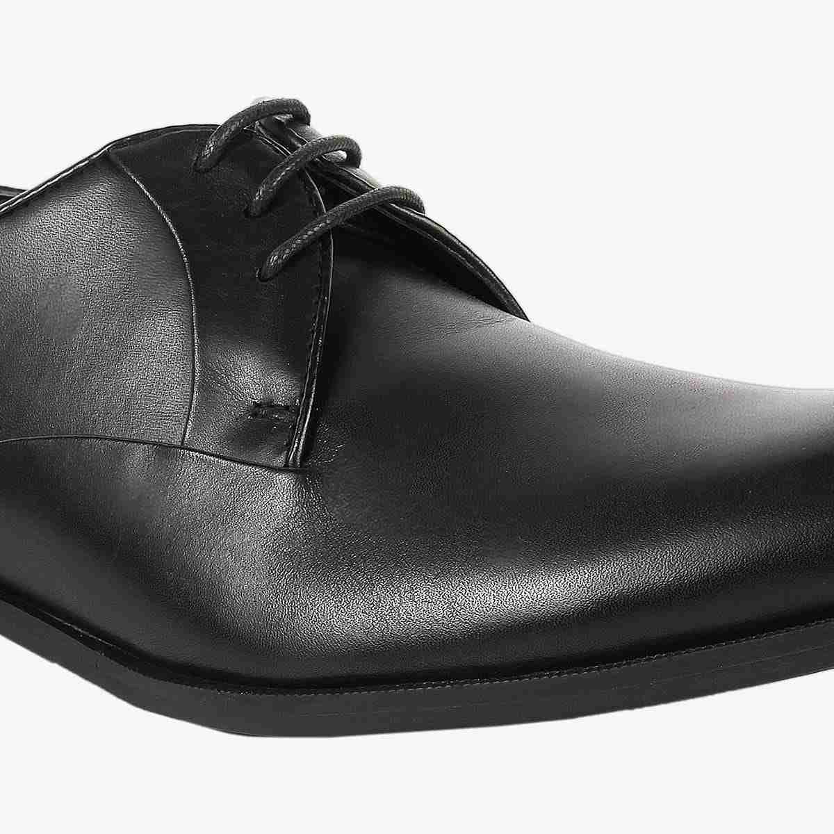 Easton Black Tie-Ups & Dress Loafers
