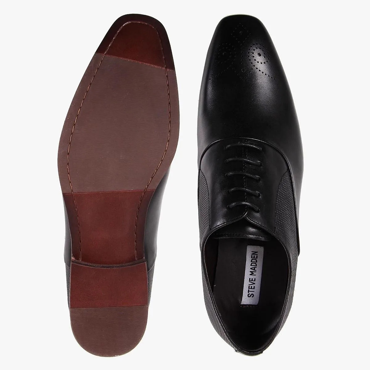 Jercin Black Tie-Ups & Dress Loafers