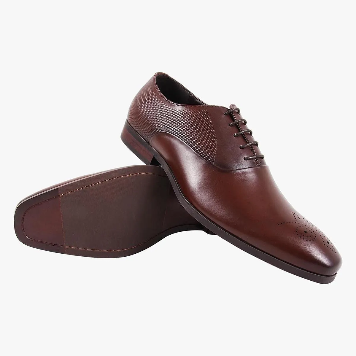 Jercin Brown Tie-Ups & Dress Loafers