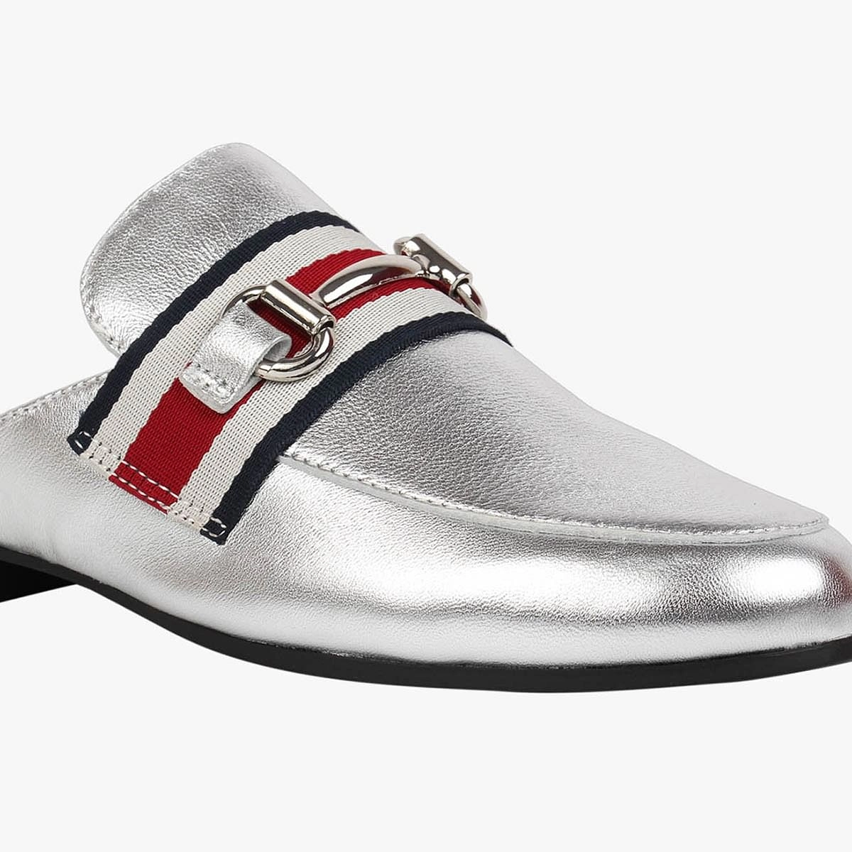 Kace Silver Closed Flats & Ballerinas