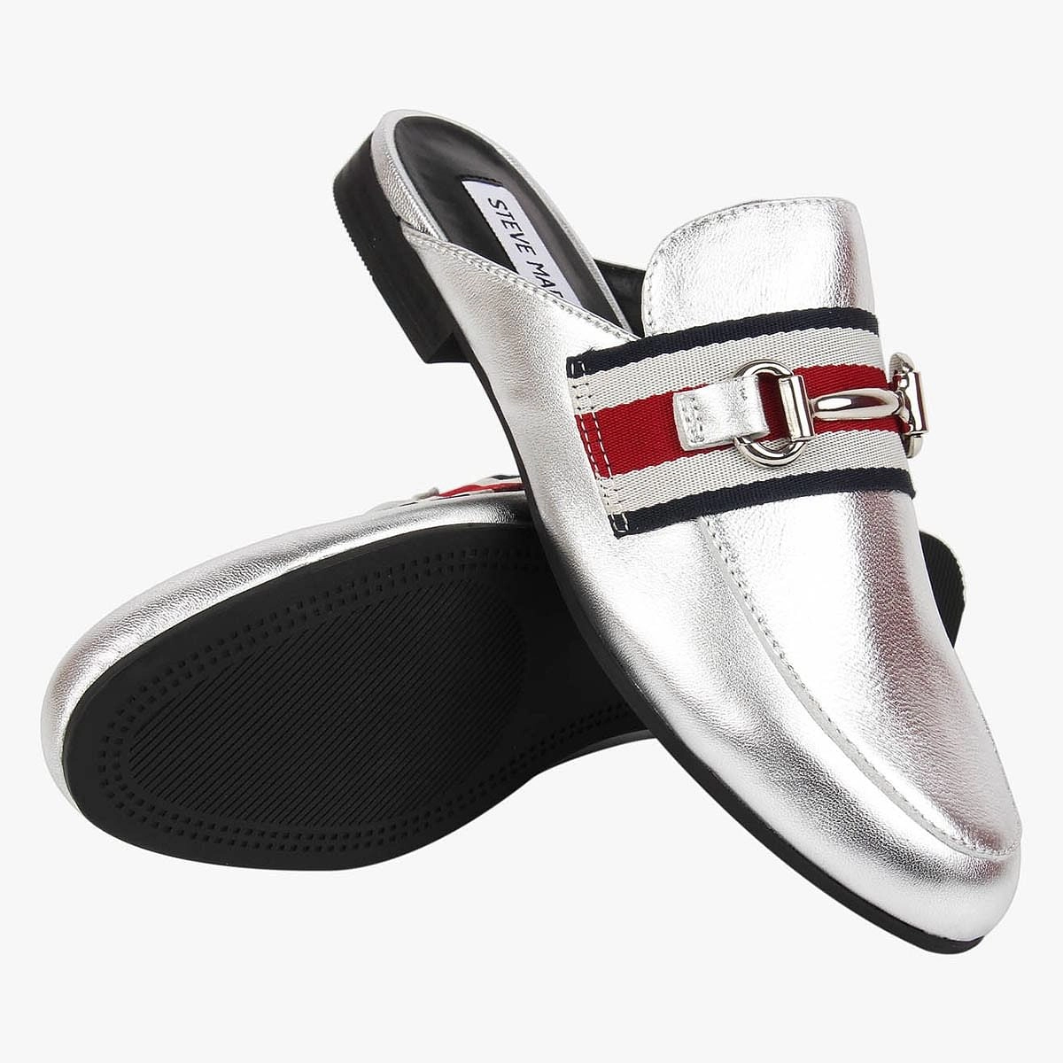 Kace Silver Closed Flats & Ballerinas