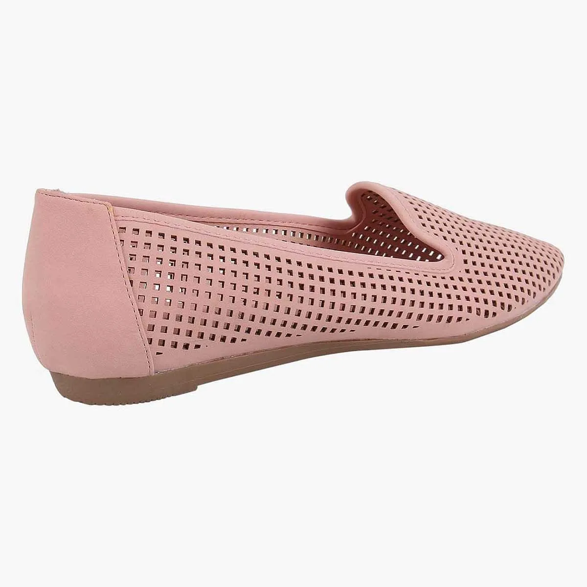 Lacy Pink Closed Flats & Ballerinas