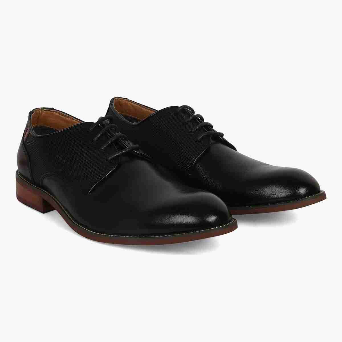 Landers Black Tie-Ups & Dress Loafers