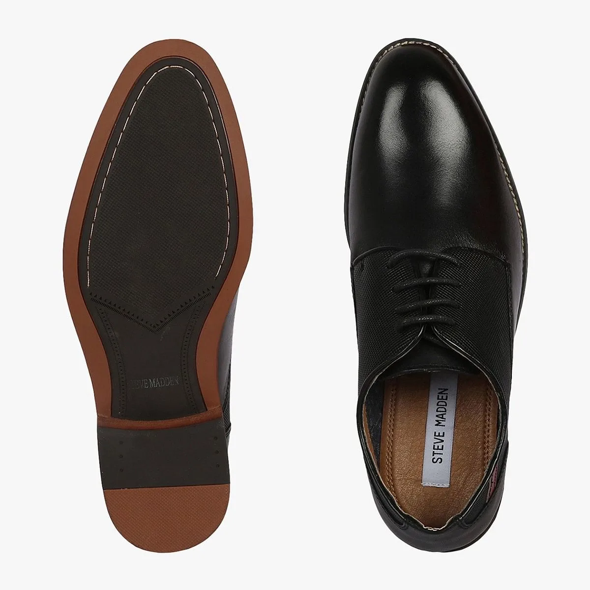 Landers Black Tie-Ups & Dress Loafers