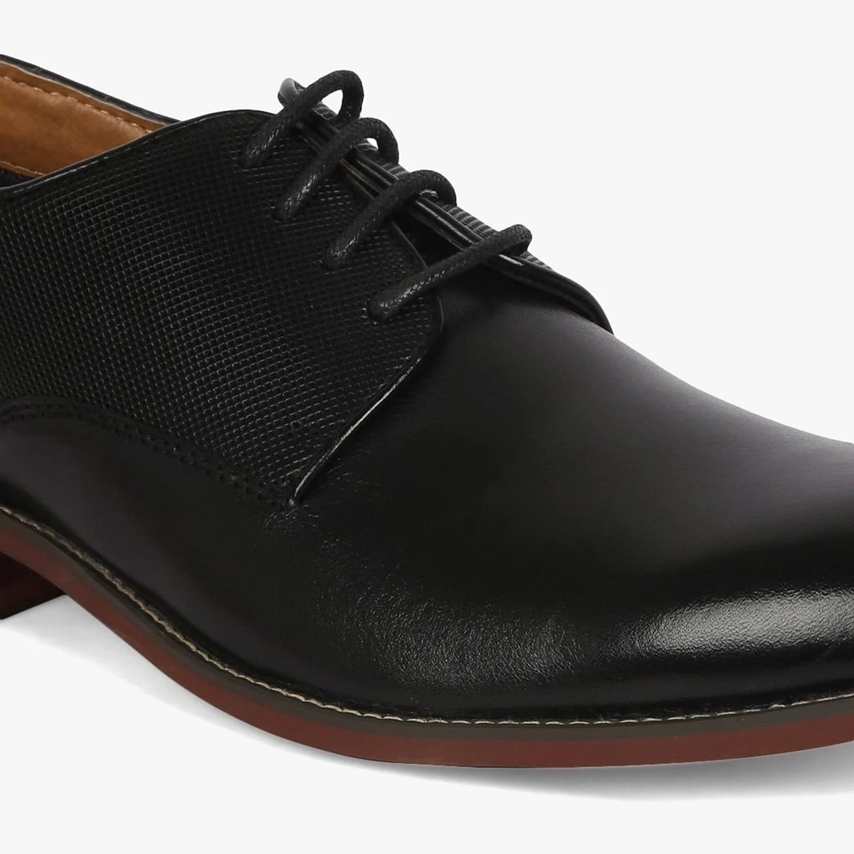 Landers Black Tie-Ups & Dress Loafers