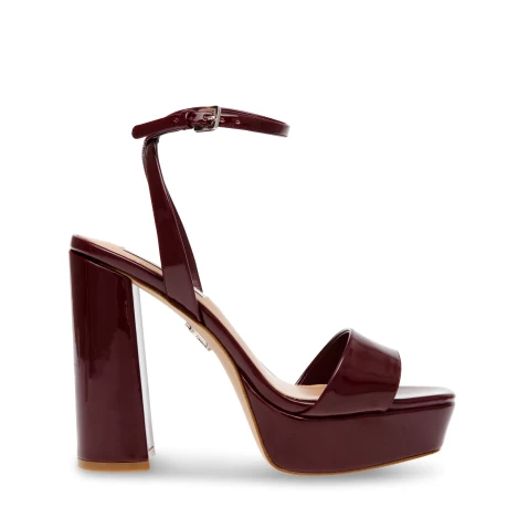 Lessa Burgundy Heel Sandals