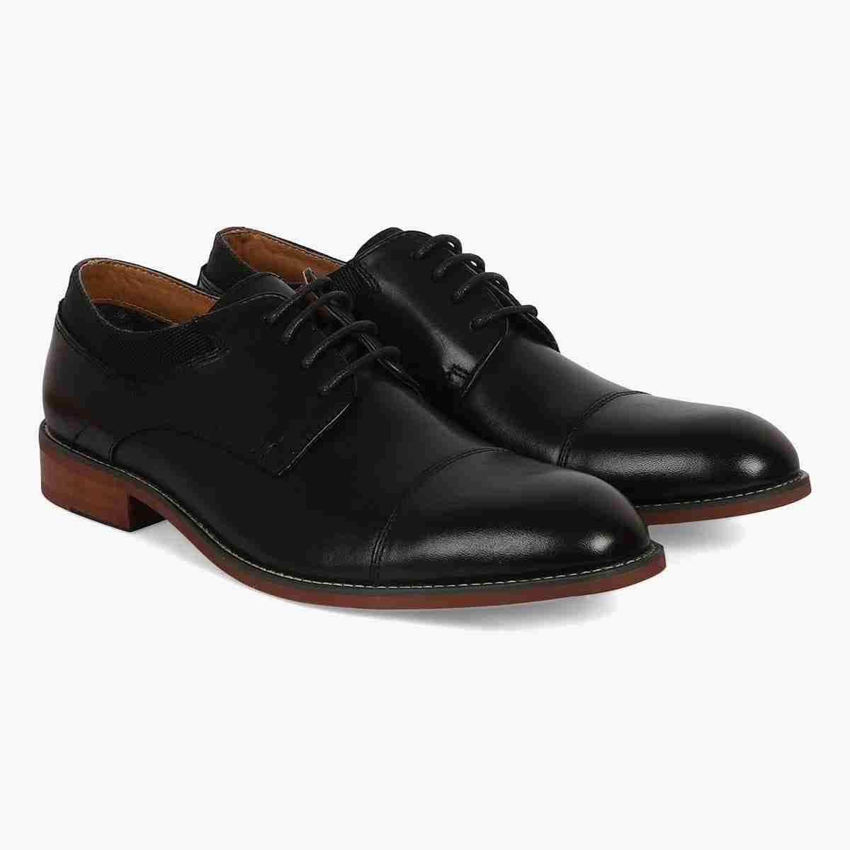 Lorance Black Tie-Ups & Dress Loafers