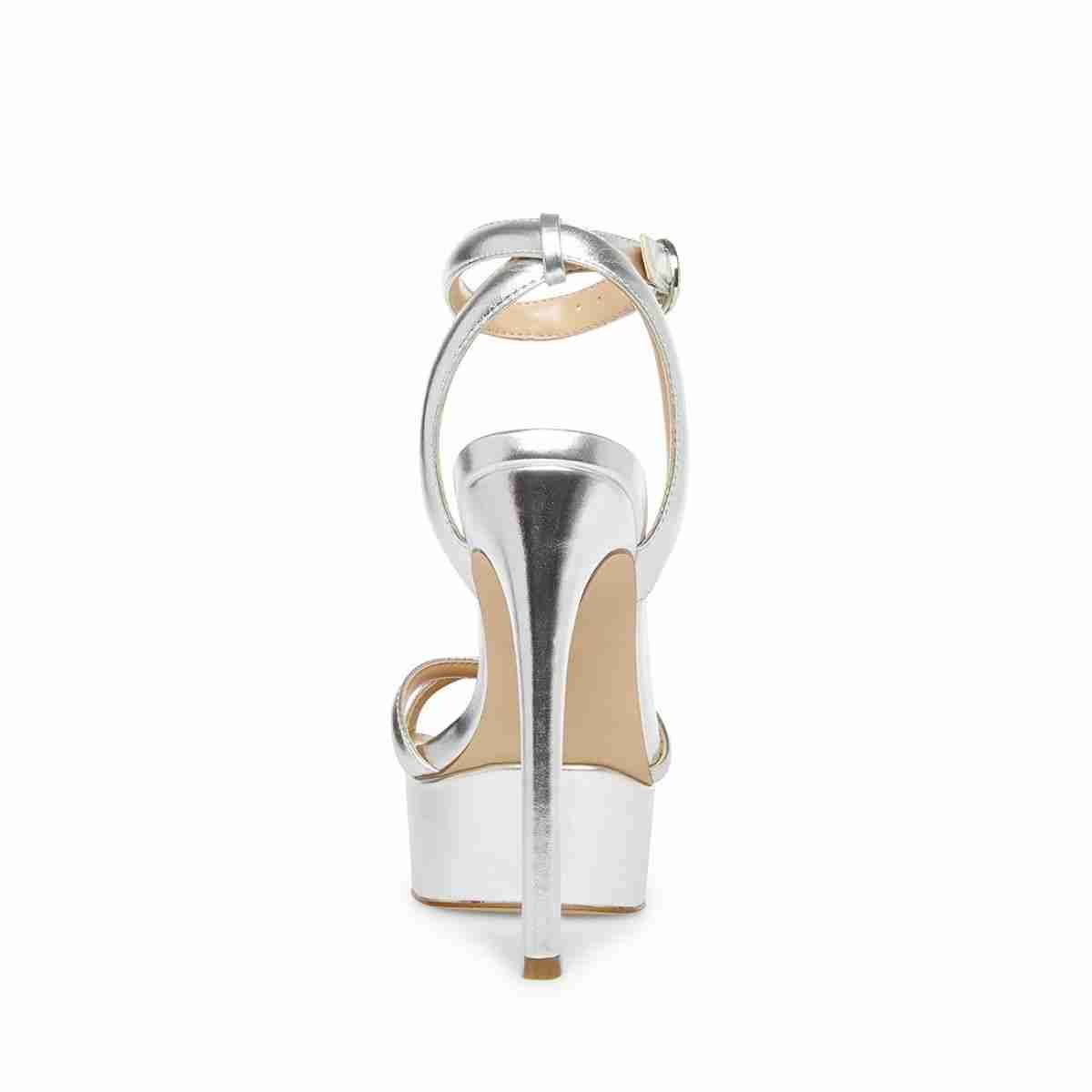 Marciana Silver Heel Sandals