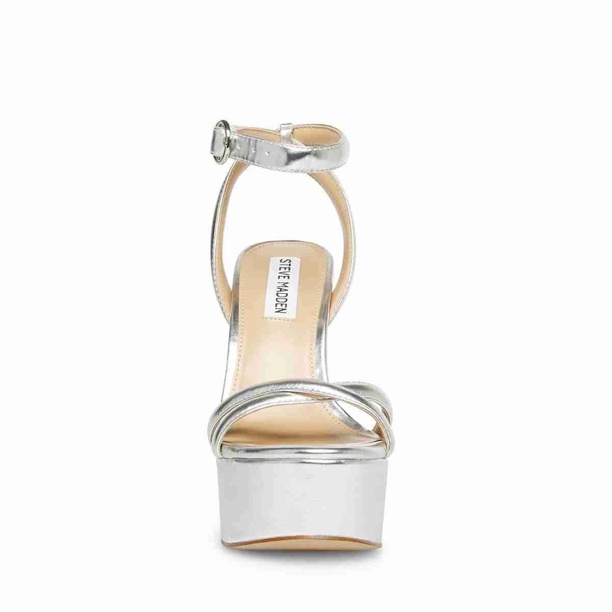 Marciana Silver Heel Sandals