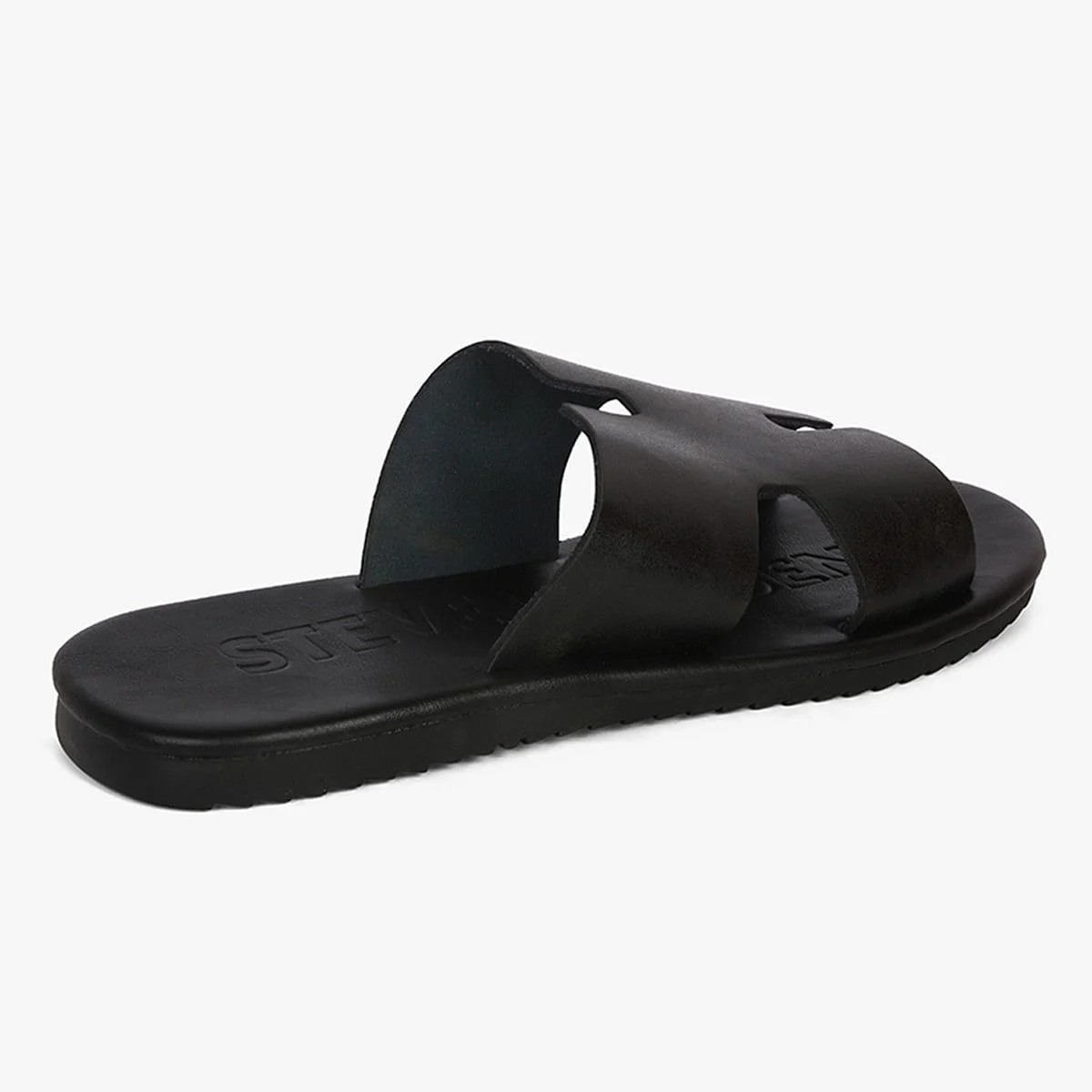 Melborn Black Sandals & Flip Flops