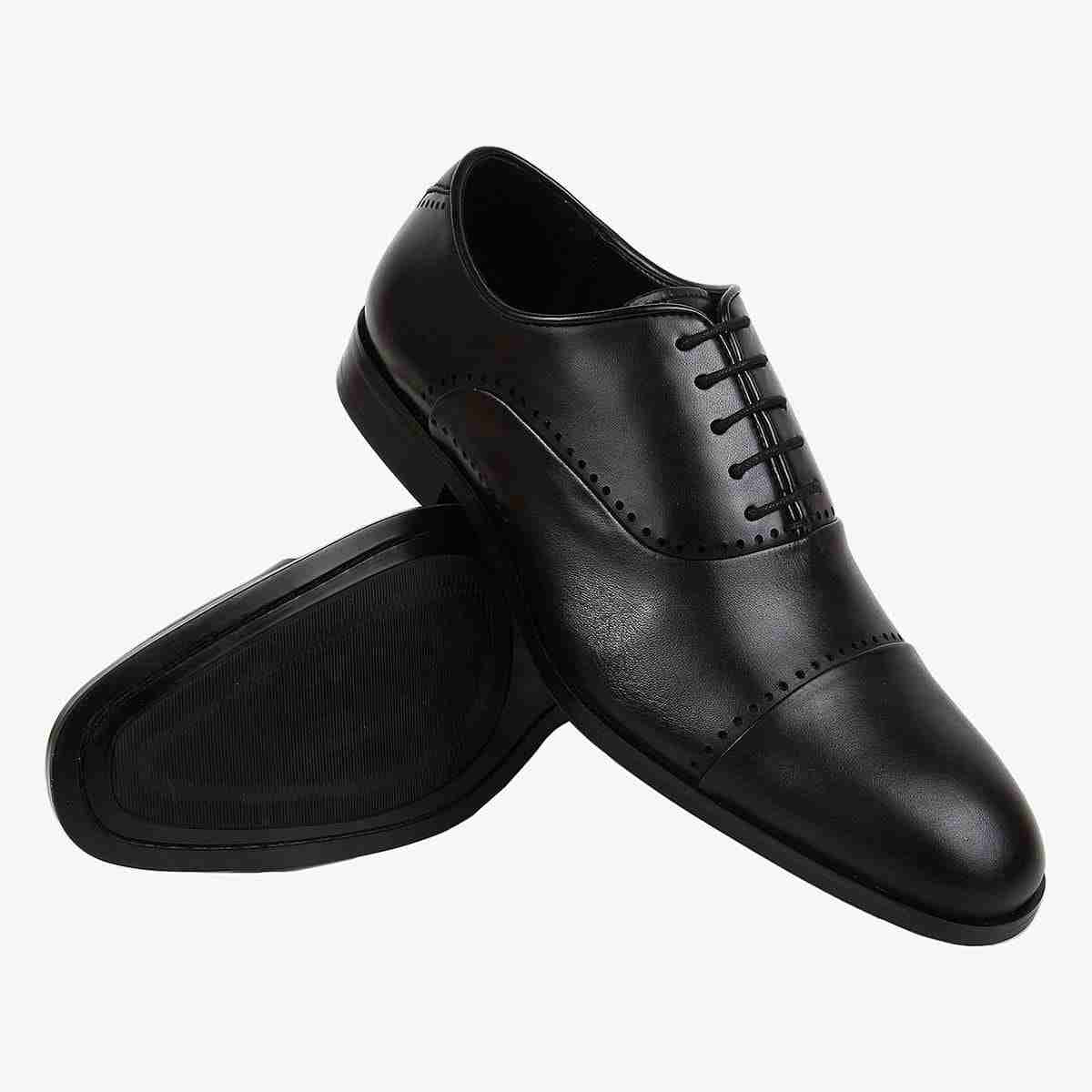 Monte Black Tie-Ups & Dress Loafers