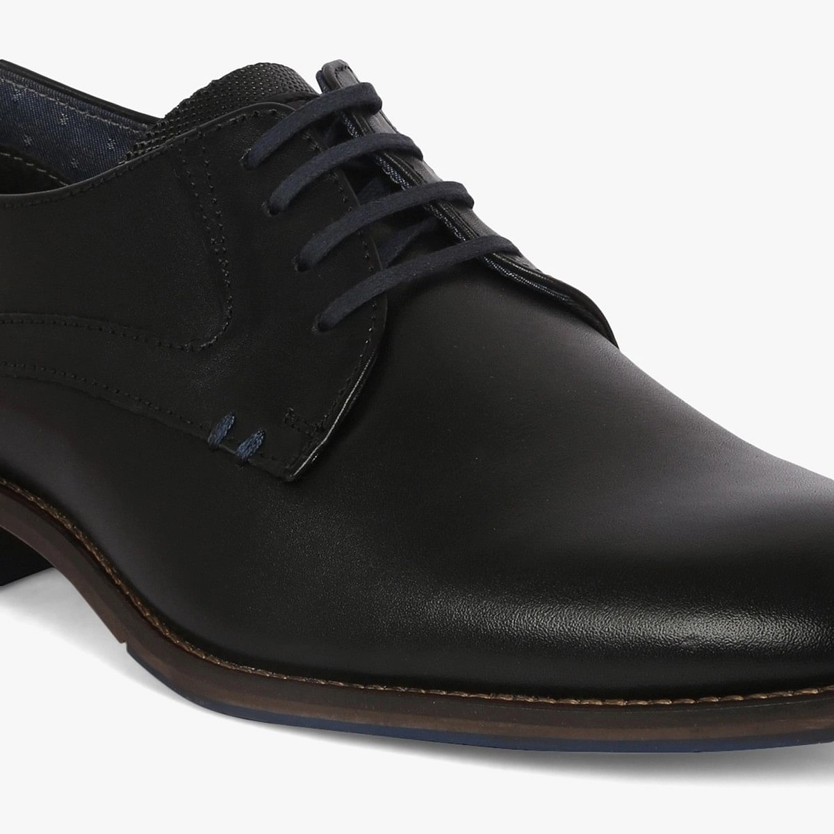 Nikko Black Tie-Ups & Dress Loafers