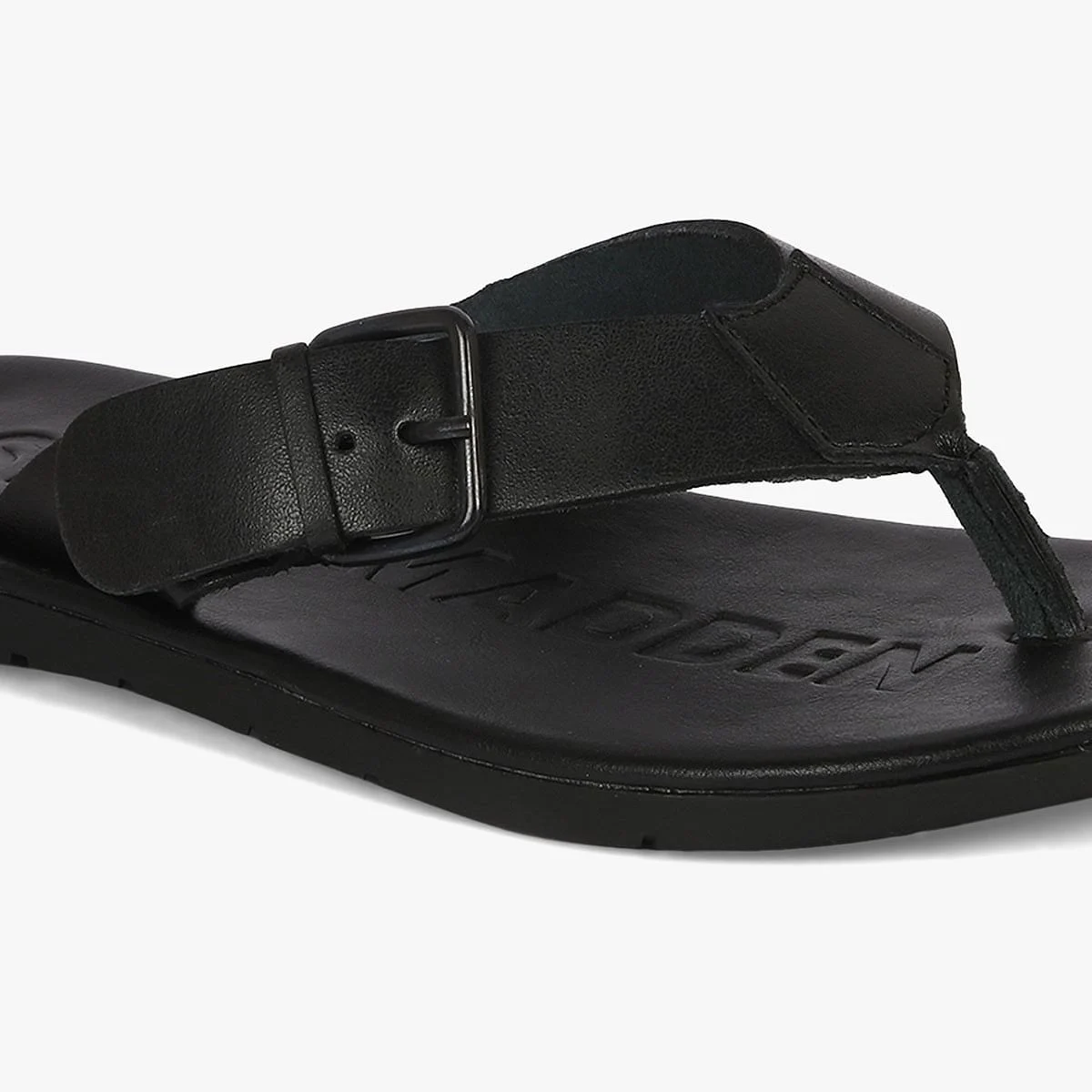 Secured Black Sandals & Flip Flops