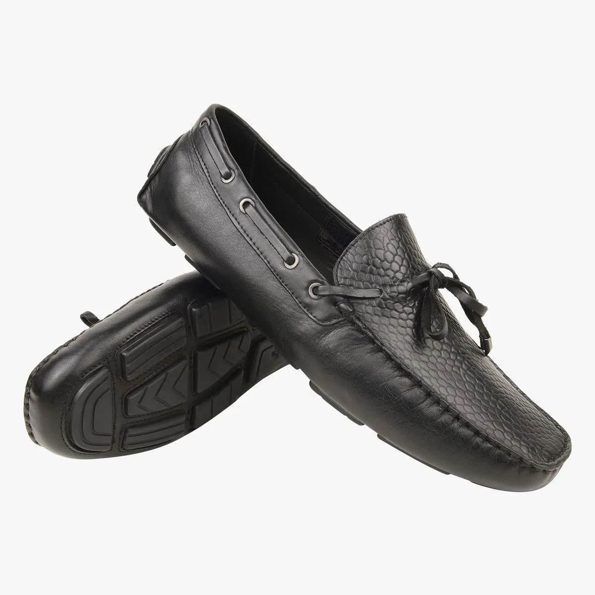 Sm-1106 Black Driver Loafers