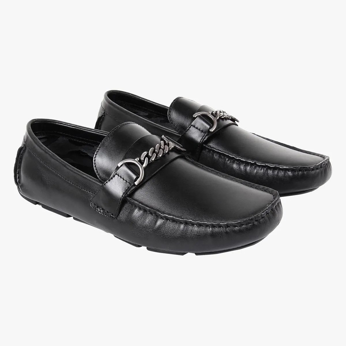Tempel Black Driver Loafers