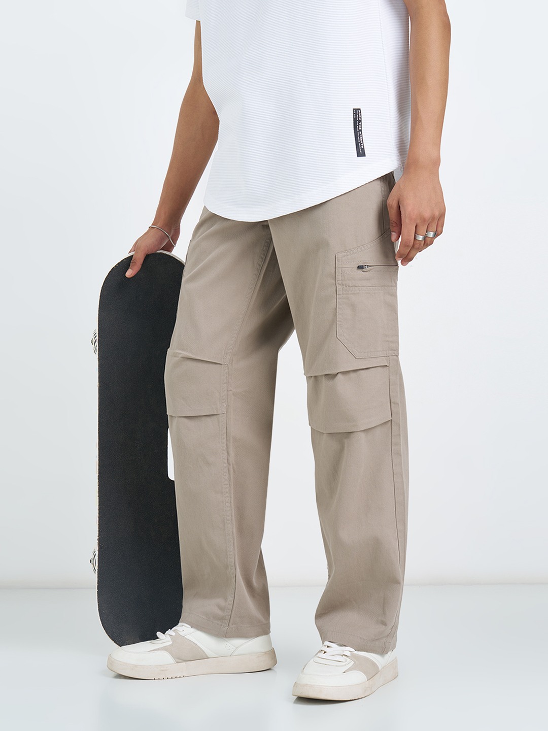 Khaki Utility Cargo Pants