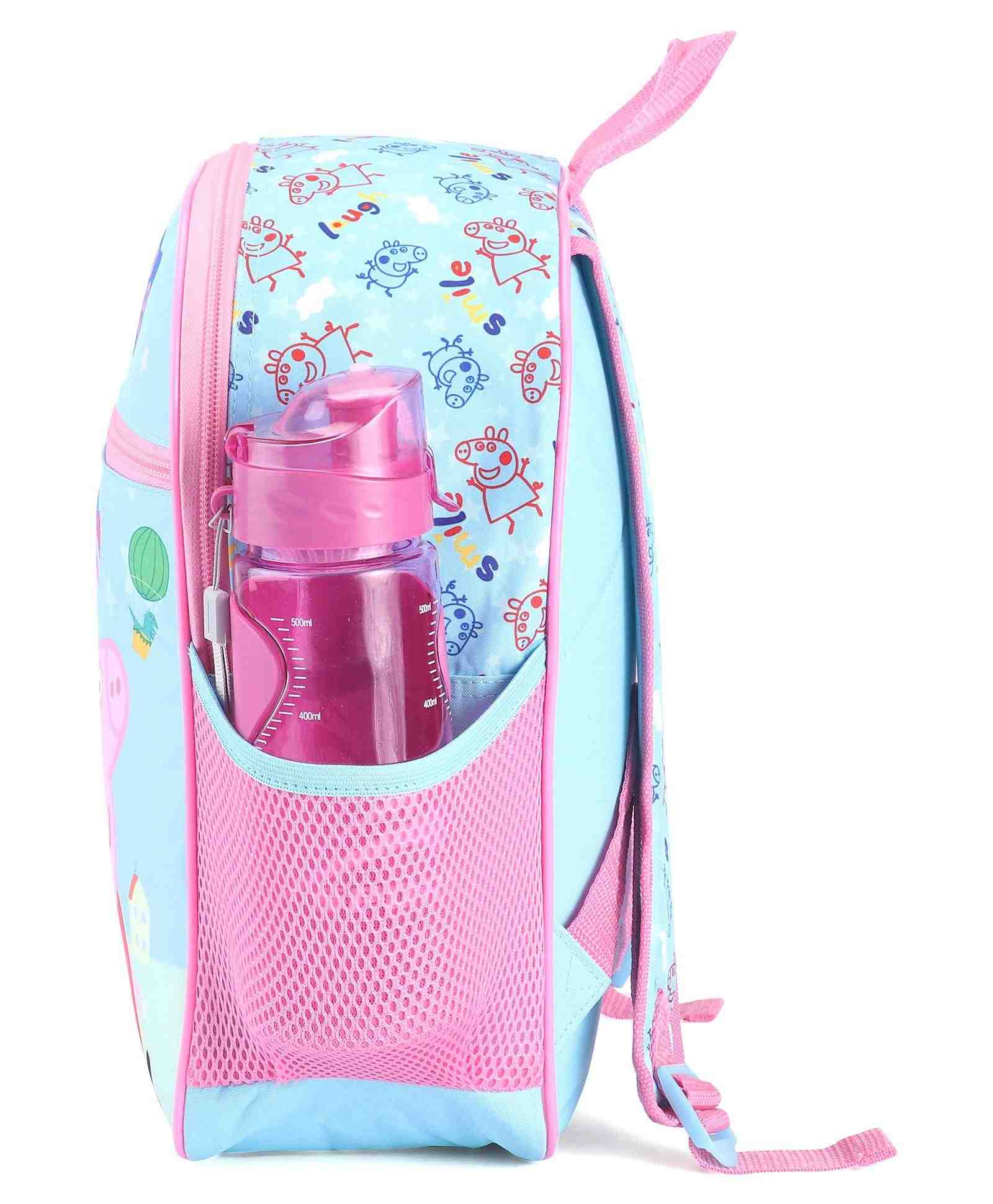 Striders 13 inches Peppa Pig-inspired School Bag for Little Explorers Age ( 2 Yr To 4 Yr ) - Multi color