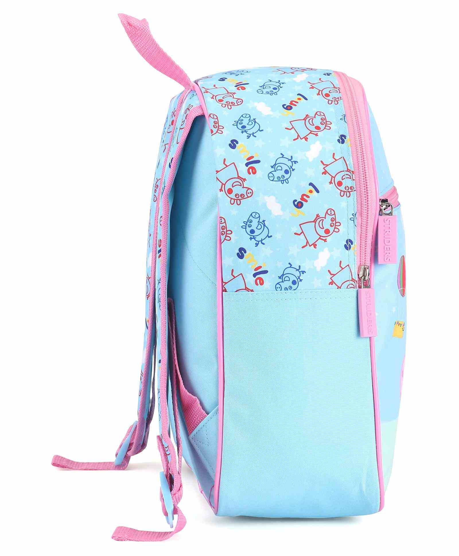 Striders 13 inches Peppa Pig-inspired School Bag for Little Explorers Age ( 2 Yr To 4 Yr ) - Multi color