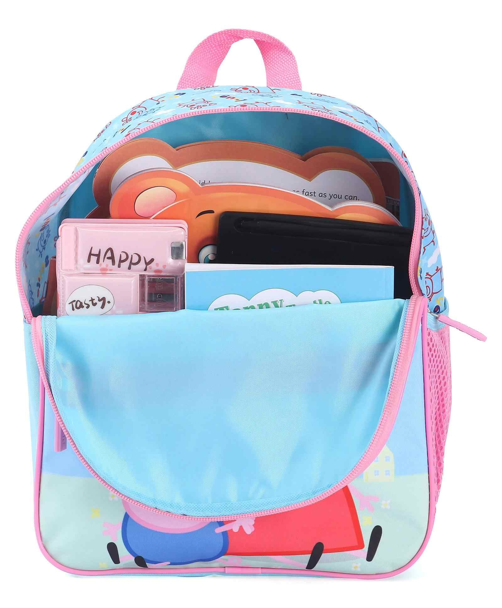 Striders 13 inches Peppa Pig-inspired School Bag for Little Explorers Age ( 2 Yr To 4 Yr ) - Multi color