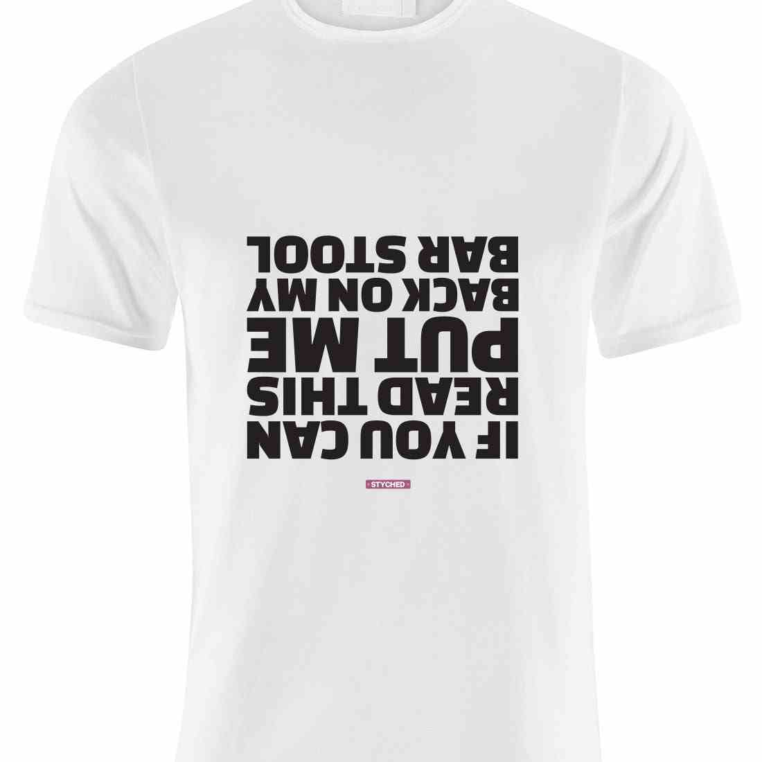 If you can read this - Graphic Printed Mens Cotton Tshirt White