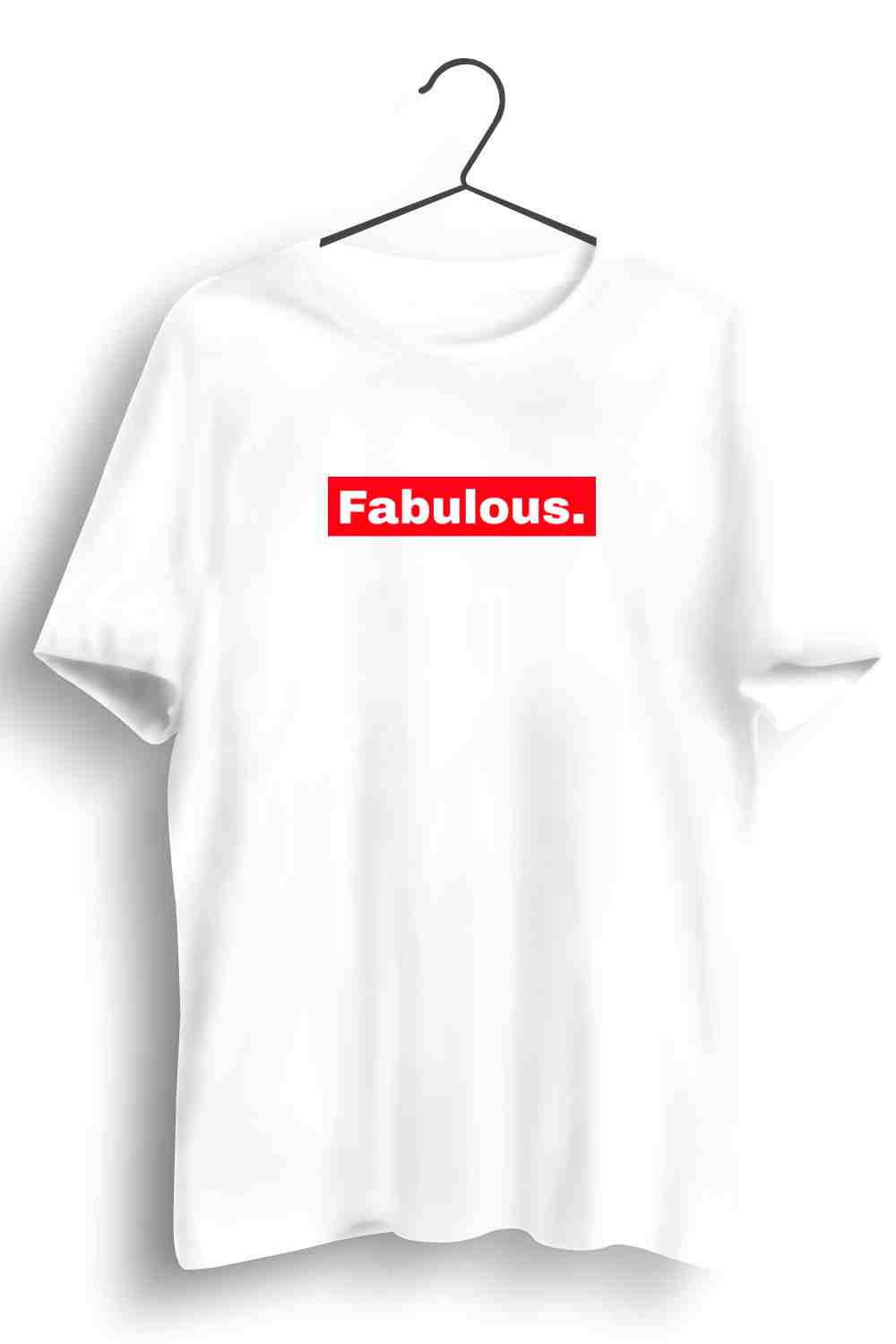 Fabulous Graphic Printed Mens Round Neck White Cotton Tshirt