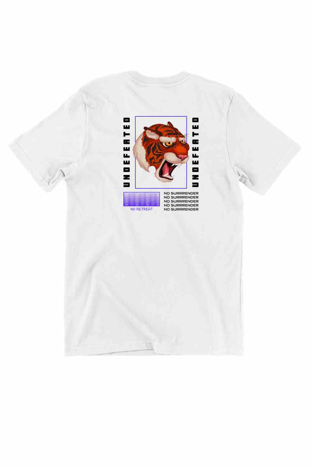 Surrrender Graphic Printed Mens Round Neck White Cotton Tshirt