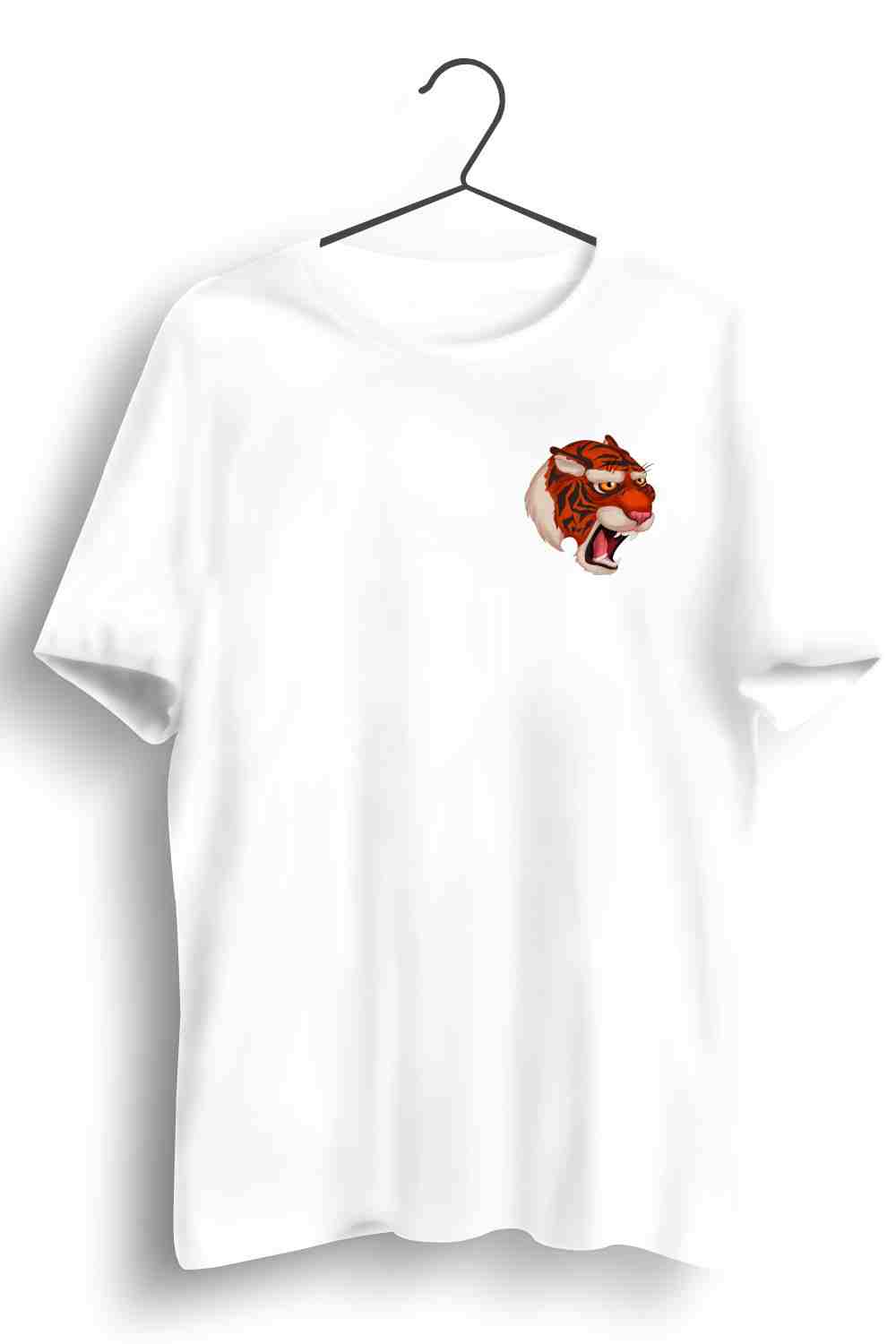 Surrrender Graphic Printed Mens Round Neck White Cotton Tshirt