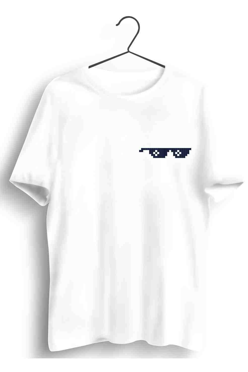 Thug Life Graphic Printed Mens Round Neck White Cotton Tshirt