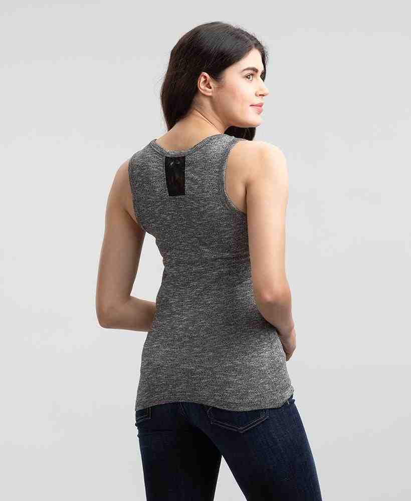 SLUBBY TWIST JERSEY LACE TANK