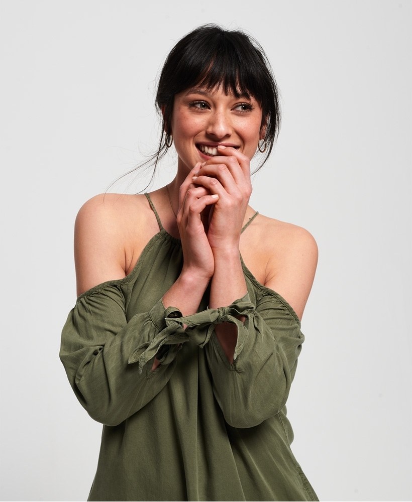 Superdry cold shoulder dress shop