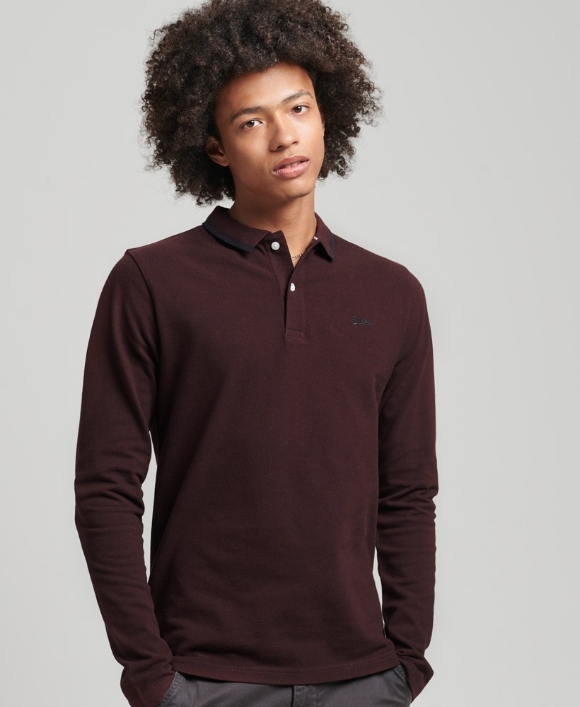 Superdry long sleeve polo top