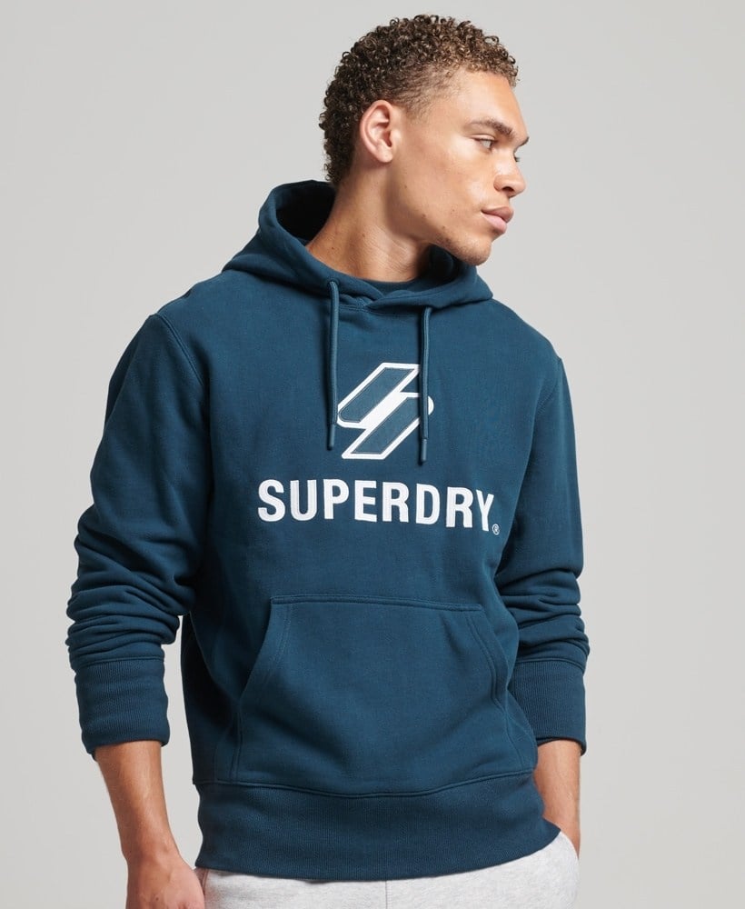 STACKED APPLIQUE LOGO HOODIE