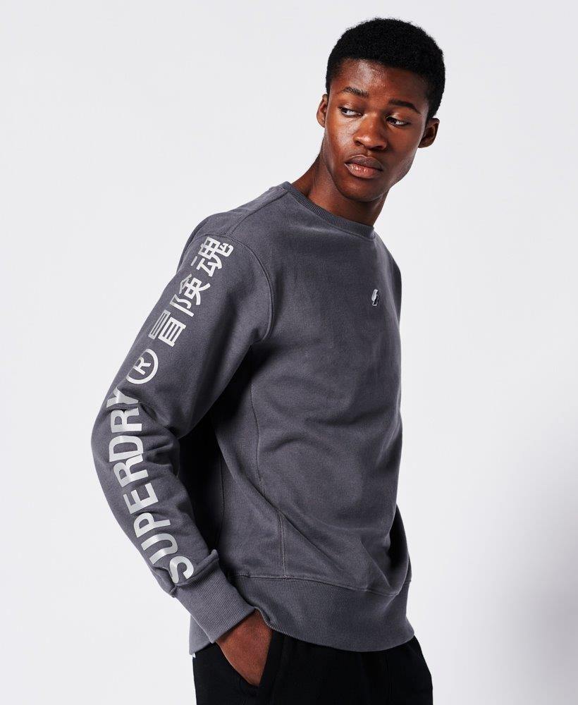 CODE LOGO LINEAR LOOSE CREW SWEATSHIRT