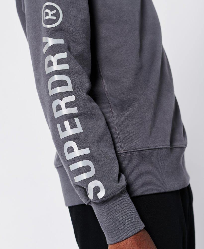 CODE LOGO LINEAR LOOSE CREW SWEATSHIRT