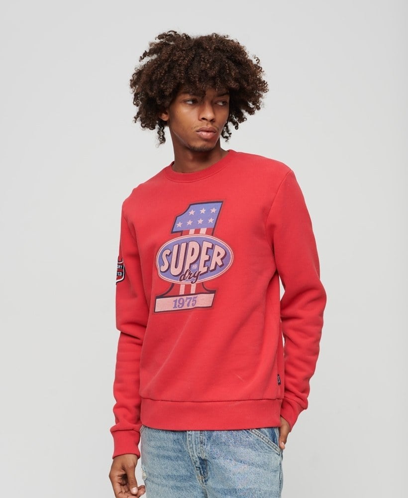 STARS & STRIPES GRAPHIC CREW SWEATSHIRT
