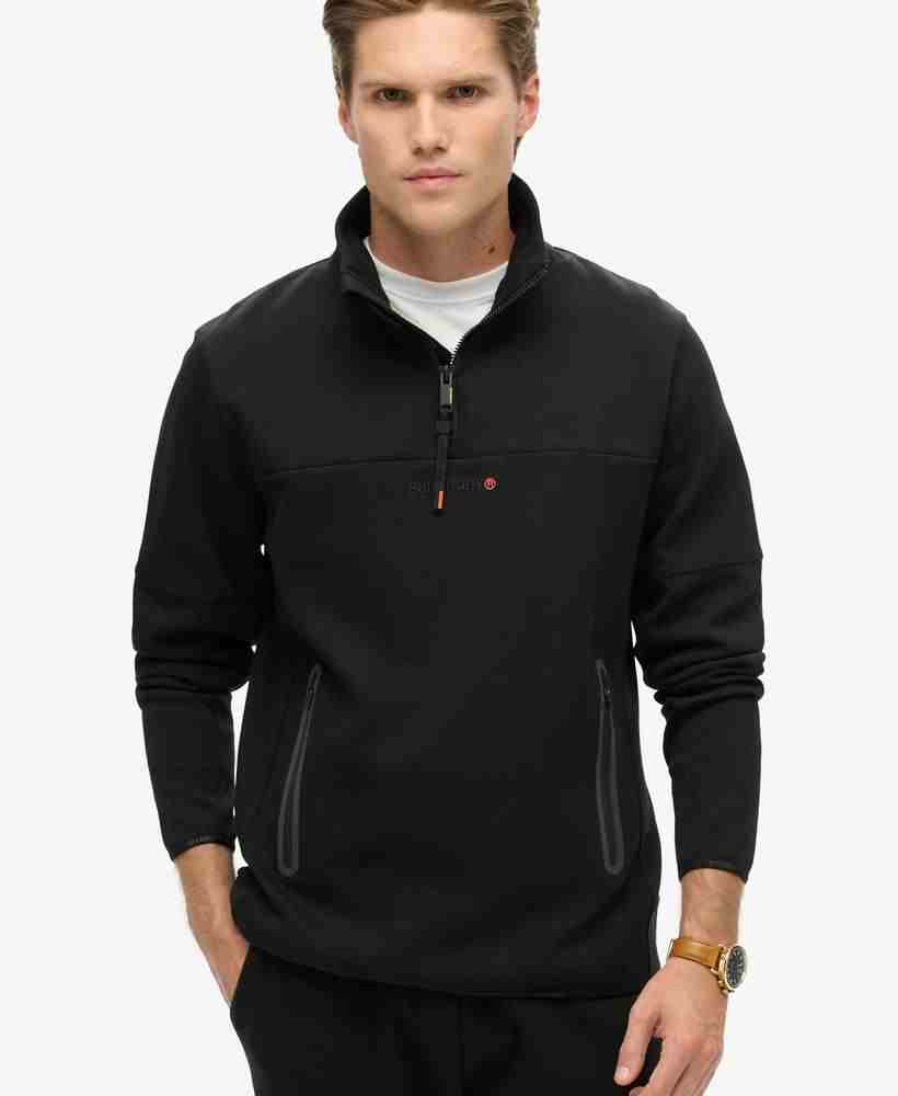 tech logo loose half zip