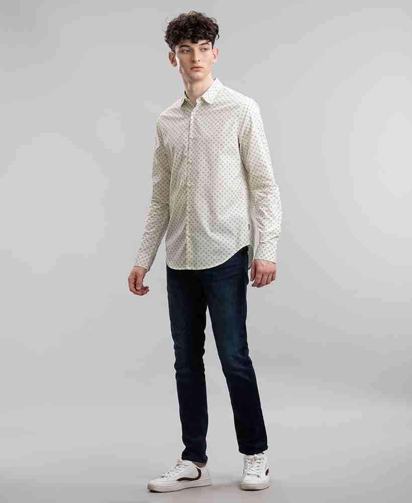 L/S PRINTED POPLIN SHIRT