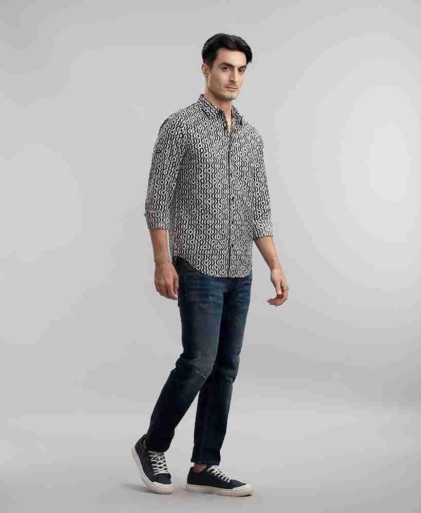 L/S PRINTED POPLIN SHIRT