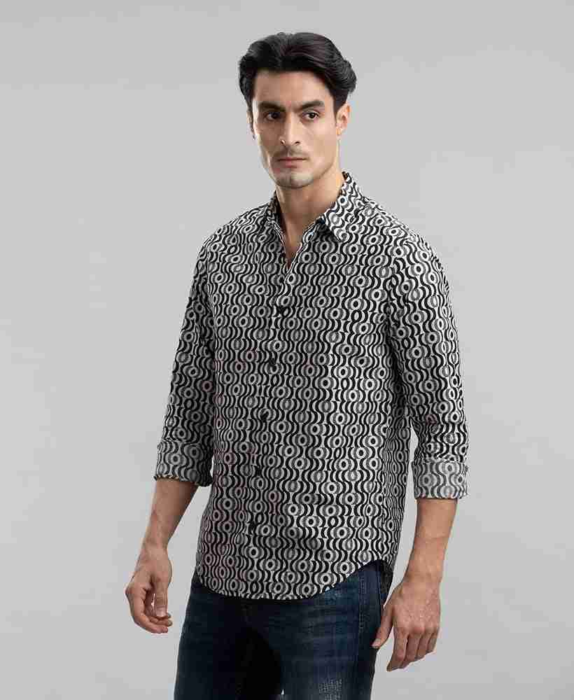 L/S PRINTED POPLIN SHIRT