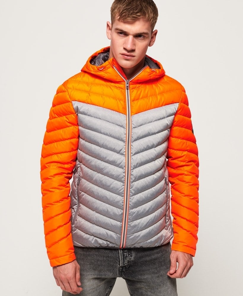 Superdry chevron colour block down jacket outlet